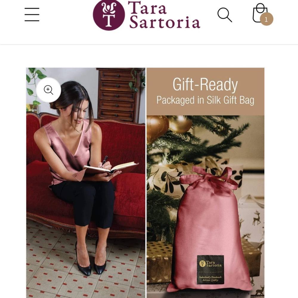 Tara Sartoria Pink 27 momme Silk Top